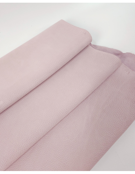Mauve Chalk Vio Embossed Milled Very Soft Nubuck Leather