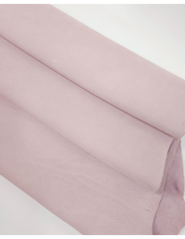 Mauve Chalk Vio Embossed Milled Very Soft Nubuck Leather