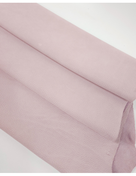 Mauve Chalk Vio Embossed Milled Very Soft Nubuck Leather