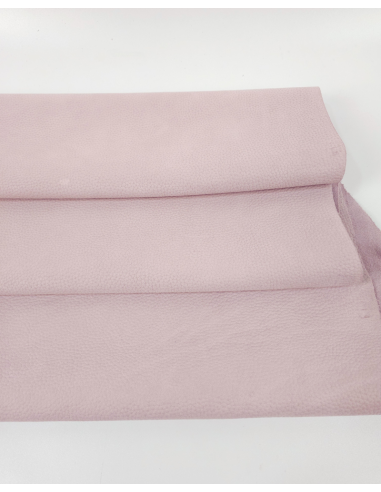Mauve Chalk Vio Embossed Milled Very Soft Nubuck Leather