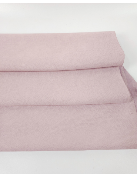 Mauve Chalk Vio Embossed Milled Very Soft Nubuck Leather
