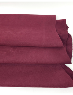 Crushed Berry Vio Embossed Milled Very Soft Nubuck Leather 2