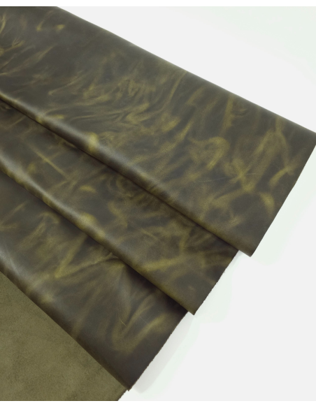Military Olive Arizona Vintage Pull Up Rustic Leather