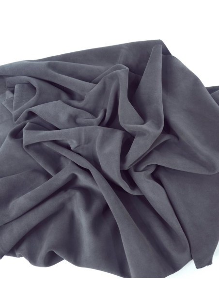 Smoked Pearl Arenal Soft Vitello Suede Leather