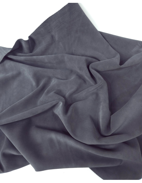 Smoked Pearl Arenal Soft Vitello Suede Leather
