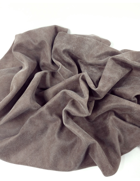 Light Brown Vintage Washed Look Distressed Rustic Suede Leather