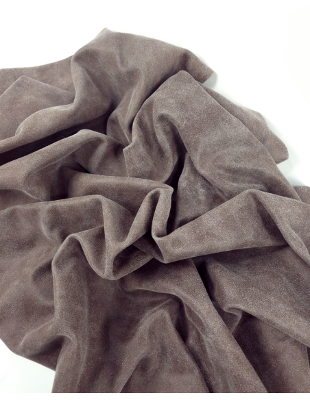 Light Brown Vintage Washed Look Distressed Rustic Suede Leather