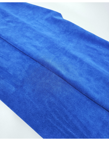 Lapis Blue Arenal Soft Vitello Suede Leather