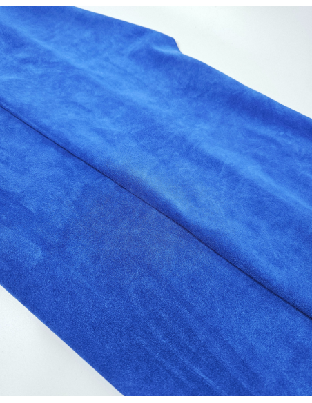 Lapis Blue Arenal Soft Vitello Suede Leather