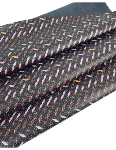 Black Sphere Printed Leather