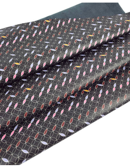 Black Sphere Printed Leather