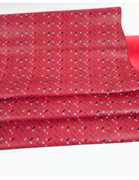 Red Sphere Printed Leather