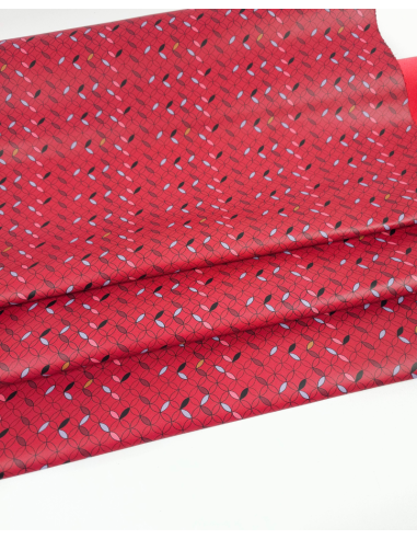 Red Sphere Printed Leather