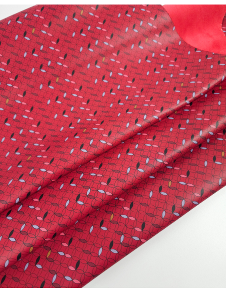 Red Sphere Printed Leather