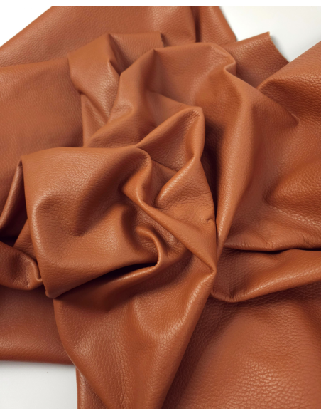 Amber Brown Bali Sporty Dollar Print Round Natural Full Dyed Leather