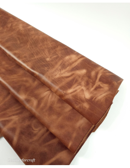 Amber Brown Ciclone Hot Pull Up Semi Shine Leather