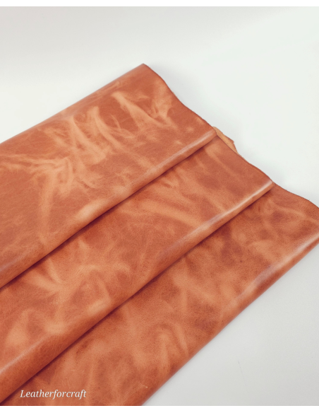 Coral Gold Ciclone Hot Pull Up Semi Shine Leather