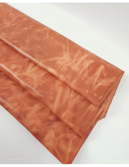 Coral Gold Ciclone Hot Pull Up Semi Shine Leather