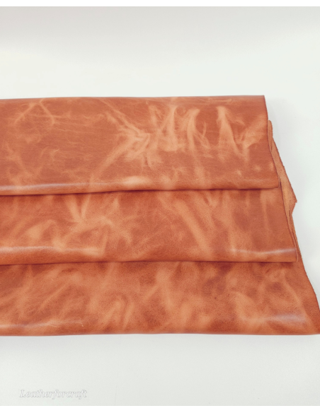 Coral Gold Ciclone Hot Pull Up Semi Shine Leather