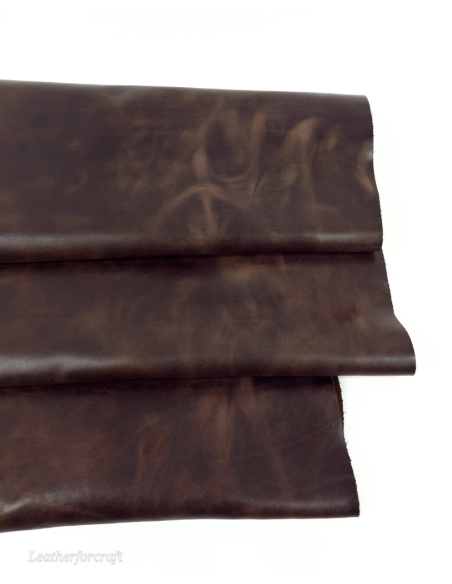 Chocolate Fondant Ciclone Hot Pull Up Semi Shine Leather