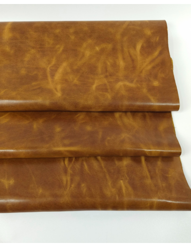 Golden Brown Ciclone Hot Pull Up Semi Shine Leather