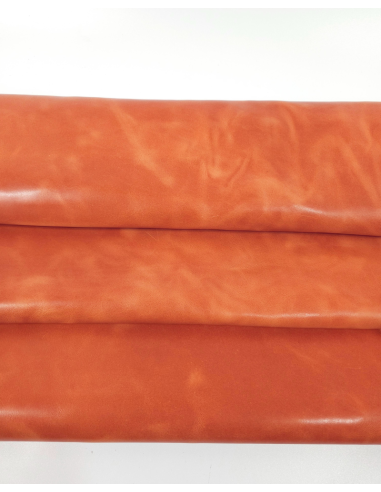 Orange Ochre Ciclone Hot Pull Up Semi Shine Leather