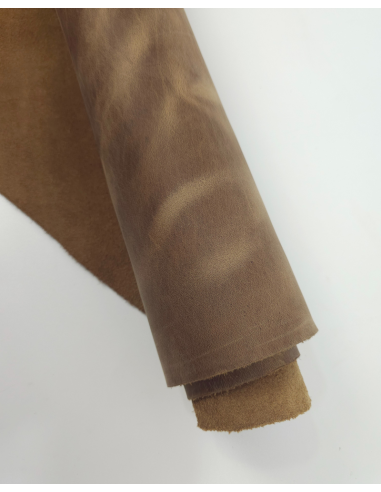 Tobacco Brown Crazy Horse Vintage Pull Up Rustic Thick Leather (2.0/2.2 mm)