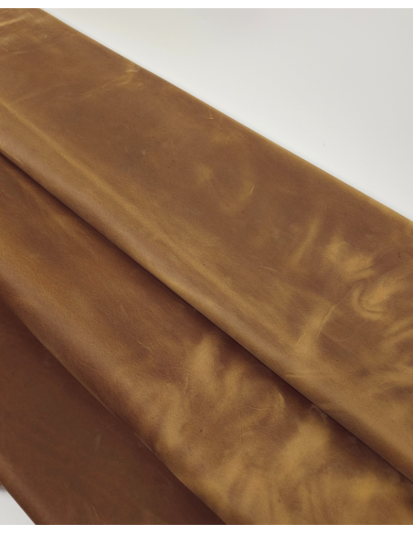 Bronze Brown Crazy Horse Vintage Pull Up Rustic Thick Leather (2.0/2.2 mm)