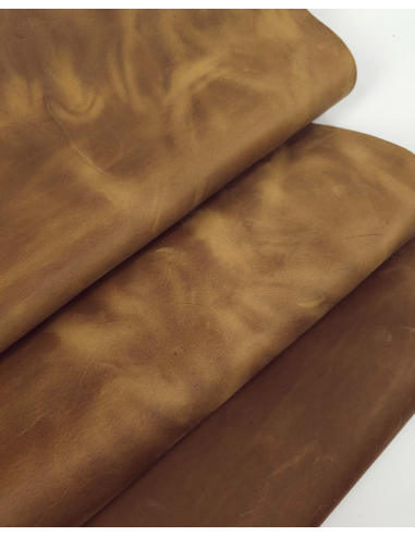 Bronze Brown Crazy Horse Vintage Pull Up Rustic Thick Leather (2.0/2.2 mm)