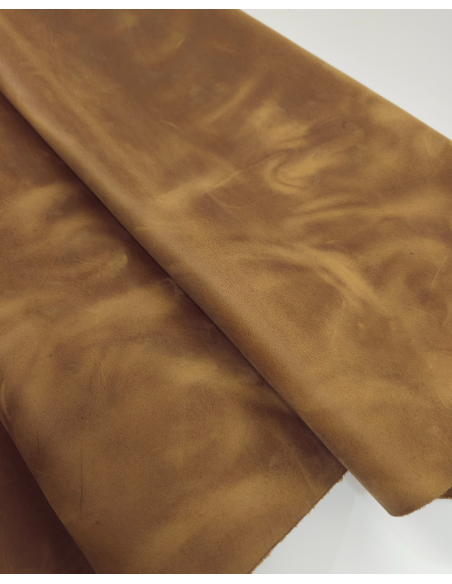Bronze Brown Crazy Horse Vintage Pull Up Rustic Thick Leather (2.0/2.2 mm)