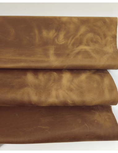 Bronze Brown Crazy Horse Vintage Pull Up Rustic Thick Leather (2.0/2.2 mm)