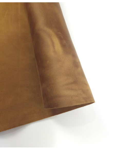 Bronze Brown Crazy Horse Vintage Pull Up Rustic Thick Leather (2.0/2.2 mm)
