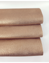 Rame Canela Pitonato Embossed Metallic Amazing Relief Snake Leather