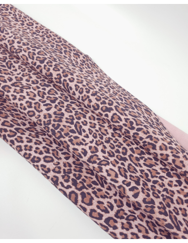 Pale Lilac Leopard Acid Printed Soft Leather