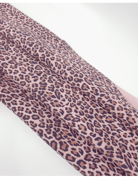 Pale Lilac Leopard Acid Printed Soft Leather