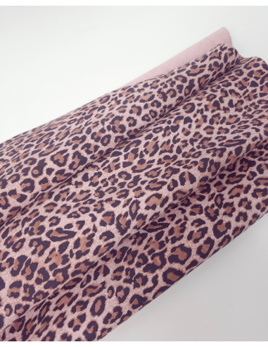 Pale Lilac Leopard Acid Printed Soft Leather