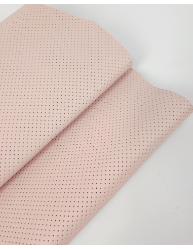Silver Peony Perforated Soft Leather