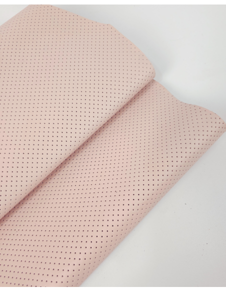 Silver Peony Perforated Soft Leather