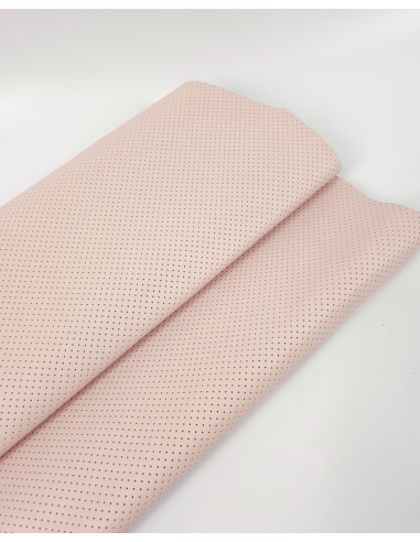 Silver Peony Perforated Soft Leather