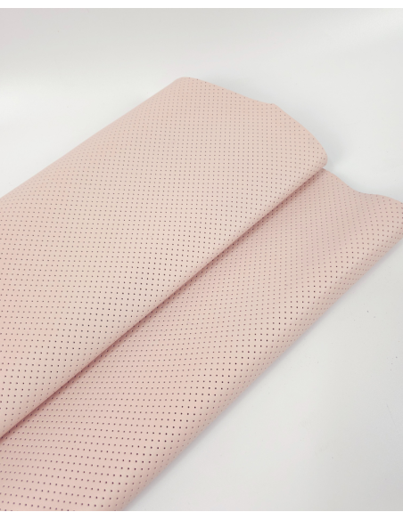 Silver Peony Perforated Soft Leather