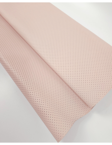 Silver Peony Perforated Soft Leather