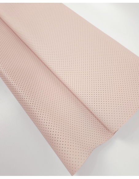 Silver Peony Perforated Soft Leather