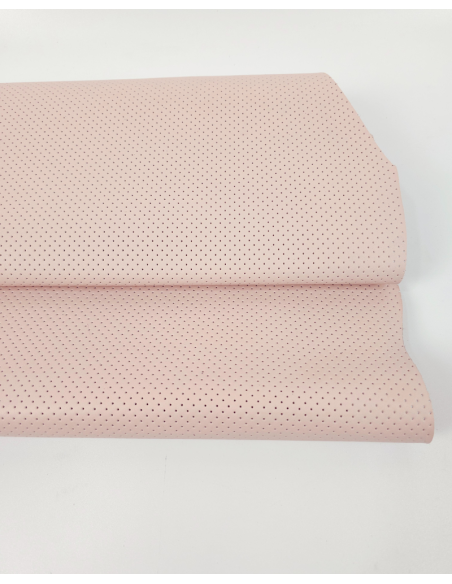 Silver Peony Perforated Soft Leather