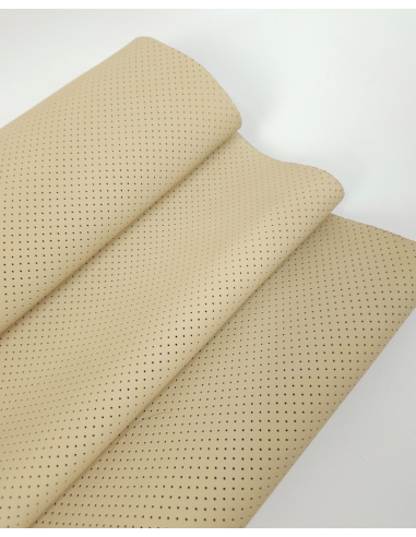 Bleached Sand Perforated Soft Leather