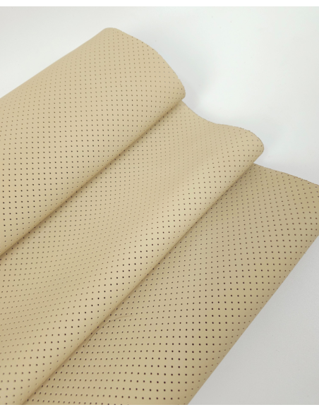 Bleached Sand Perforated Soft Leather
