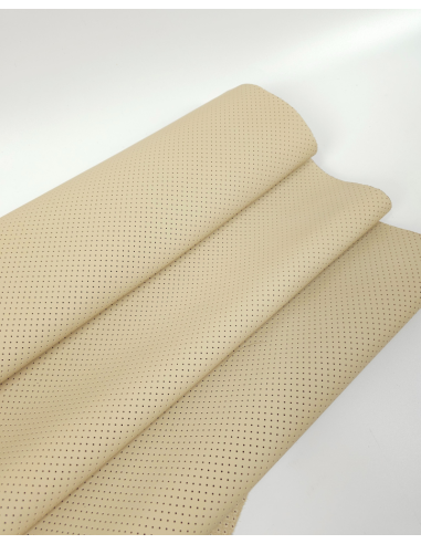 Bleached Sand Perforated Soft Leather