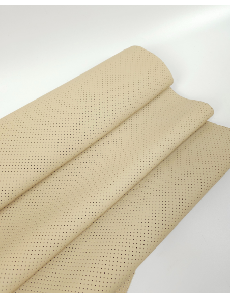 Bleached Sand Perforated Soft Leather