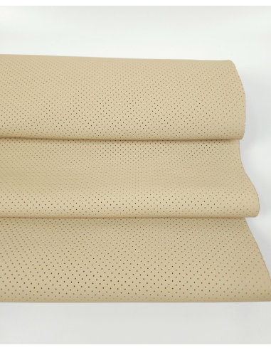 Bleached Sand Perforated Soft Leather