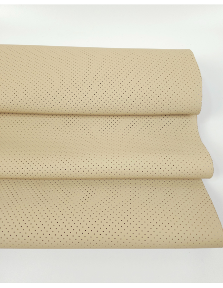 Bleached Sand Perforated Soft Leather