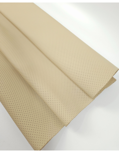 Bleached Sand Perforated Soft Leather